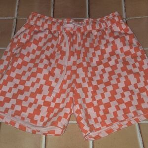 Bp. Orange Checkered Shorts